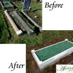 Incredible Kerb and ledger restoration work to transform a large ruined memorial. Yeovil, Crewkerne, Sherborne, Weymouth Appleby & Childs. Memorial Restoration.